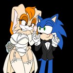 anthro big_breasts blue_body blue_fur blush breasts bridal_lingerie clothing digit_ring female fur gloves green_eyes hair handwear huge_breasts husband_and_wife jewelry legwear lingerie male male/female married married_couple mature_female ring smile thick_thighs wedding_ring sonicguru sega sonic_the_hedgehog_(series) sonic_the_hedgehog vanilla_the_rabbit eulipotyphlan hedgehog lagomorph leporid mammal rabbit alpha_channel hi_res