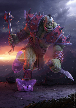 armor clothing derp_eyes detailed_background footwear humanoid_pointy_ears knife mace male melee_weapon muscular muscular_humanoid muscular_male pointy_ears shoes slippers solo spikes toony tusks weapon veprikov blizzard_entertainment warcraft humanoid orc 3d_(artwork) detailed digital_media_(artwork) unavailable_at_source