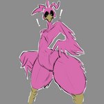 anthro beak black_sclera bottom_heavy exclamation_point feathers female flat_chested genitals grey_background head_feathers head_tuft looking_at_viewer pink_body pink_feathers pussy simple_background small_waist solo thick_thighs tuft white_eyes wide_hips terrehaute garten_of_banban garten_of_banban_reincarnated opila_(garten_of_banban) opila_(reincarnated) avian bird 2023 digital_media_(artwork)