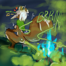 enjoying fart fart_cloud fart_fetish female gas green_fart_cloud grunting 123zzj slay_the_spire slay_the_spire_2 the_silent mammal mephitid skunk 1:1 hi_res