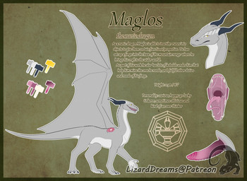 bodily_fluids erection feral genitals horn male open_mouth penis ridged_penis saliva side_view solo text wings vauvenal_(artist) mythology maglos dragon mythological_creature mythological_scalie scalie 2020 english_text headshot_portrait model_sheet portrait