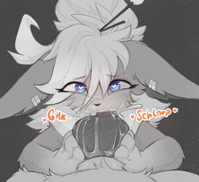 accessory ambiguous_gender big_penis blue_eyes blush blush_lines bodily_fluids cum cum_in_mouth cum_inside cum_on_face cum_on_muzzle duo ear_clip ear_piercing ear_ring eye_contact eyelashes eyelashes_through_hair fellatio feral fluffy fluffy_chest fur fur_markings genital_fluids genitals hair hair_accessory heart_eyes heart_symbol holding_knot holding_penis kanzashi knot looking_at_another male male/ambiguous markings onomatopoeia oral paws penile penis piercing ponytail ring_piercing saliva saliva_on_penis sex sound_effects text translucent translucent_hair storm_(artist) nintendo pokemon blythe_(sangatsuhana) tero_veldime eeveelution flareon generation_1_pokemon pokemon_(species) digital_media_(artwork) monochrome female_(lore) male_(lore)