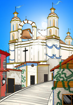 bell blue_sky building church church_bell confetti flag holy_cross sky streamers wedding zero_pictured tinydevilhorns sega sonic_the_hedgehog_(series) 2026 absurd_res comic hi_res
