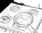 2021 appliance comic cookware food frying_pan hi_res hladilnik kitchen_utensils monochrome not_furry stove tools zero_pictured