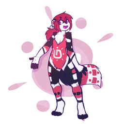 anthro ear_piercing eyebrows fluffy fluffy_tail fur hair male markings multicolored_body open_mouth piercing red_hair simple_background solo tail teeth tongue tribal tribal_markings mewgle tobiki_(kemotobi) domestic_ferret mammal mustelid musteline true_musteline weasel 2014