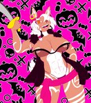 abs anthro breasts clothing costume fangs female fitness holidays looking_at_viewer muscular panna pirate solo teeth tamboribora halloween canid canine canis coyote mammal absurd_res hi_res