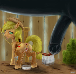2013 after_sex anus applejack_(mlp) blonde_hair blow blush breeding butt color cowboy_hat cum cum_in_ass cum_in_pussy cum_inside cutie_mark dripping duo equine female feral flaccid freckles friendship_is_magic gaping gaping_anus gaping_pussy green_eyes hair hat horse jader looking_back male my_little_pony nude outside penis pony pussy saddle tears teats tongue tongue_out
Rating: Explicit
Score: 27
User: Kholchev
Date: February 24, 2013