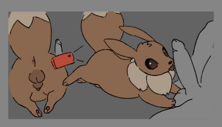 animal_genitalia backsack balls bestiality blep border darkened_balls darkened_genitalia darkened_sheath duo faceless_character faceless_male feral genitals grey_background grey_border human_on_feral humanoid_genitalia humanoid_penis interspecies male male/male penis penis_tip presenting sheath simple_background tongue tongue_out sspeckledeggs nintendo pokemon eevee generation_1_pokemon human mammal pokemon_(species)