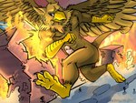 4_toes 5_fingers abs anthro beak biped brown_body brown_eyes building building_destruction bump burning burning_building city city_destruction claws crush destruction erection extreme_size_difference feathered_wings feathers feet finger_claws fingers fire genitals house humanoid_genitalia humanoid_penis landscape_dwarfing macro macro_anthro macro_male male muscular muscular_anthro muscular_male nude outside pawpads paws pecs penis raised_paw rampage running size_difference smile solo tail toe_claws toes wings combatraccoon mythology pyronite(commissioner) carpo avian gryphon mythological_avian mythological_creature