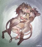 4_fingers 5_toes abstract_background anthro anthro_on_anthro arm_grab bird's-eye_view bisexual blush breast_squish breasts breasts_frottage brown_body brown_eyes brown_fur brown_hair butt claws crotch_grab cuddling digitigrade erection eye_contact feet female female/female ffm ffm_threesome fingers foreskin fur genitals grabbing_from_behind gradient_background green_eyes grope group group_sex hair high-angle_view hug humanoid_genitalia humanoid_penis legs_together looking_at_another looking_at_partner lying male male/female markings nude on_side paws penis prehensile_feet purple_eyes retracted_foreskin sex side_boob simple_background slim small_breasts smile snout spots spotted_body spotted_fur squish threesome toe_claws toes torso_grab whiskers gavbat mammal mouse murid murine rodent 2018 alternate_version_at_source brother_(lore) brother_and_sister_(lore) indirect_incest_(lore) sibling_(lore) sister_(lore)