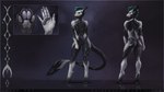 andromorph anthro clock concept constellation fantasy fur genitals hair intersex pussy simple_background solo space watch hnz canid canine fox mammal 16:9 hi_res model_sheet widescreen