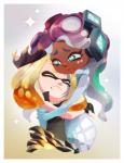 armwear clothing crown dark_body dark_skin duo eyes_closed female fingerless_gloves gloves green_eyes handwear headgear hug markings mole_(marking) pseudo_hair smile tentacle_hair tentacles nikogeyer nintendo splatoon marina_(splatoon) off_the_hook_(splatoon) pearl_(splatoon) animal_humanoid cephalopod cephalopod_humanoid humanoid inkling marine marine_humanoid mollusk mollusk_humanoid octarian octoling 2019 hi_res