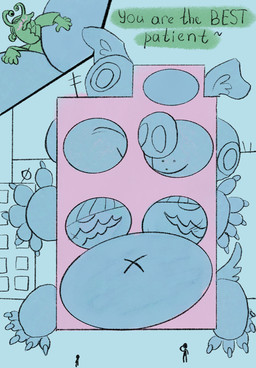 andromorph andromorph/male anthro belly belly_expansion big_belly big_eyes big_feet big_hands body_inflation breast_expansion breasts building cheek_expansion doctor duo expansion eye_expansion feet foot_expansion hand_expansion hyper hyper_inflation inflation intersex intersex/male male navel patient scar text uber_inflation morphing_murphy borzoi canid canine canis domestic_dog gastropod hunting_dog mammal mollusk sighthound slug comic english_text hi_res sketch nonbinary_(lore) trans_(lore) trans_man_(lore)