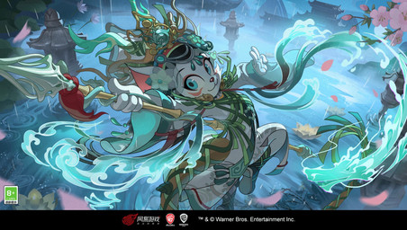 asian_clothing blue_eyes chinese_clothing clothing east_asian_clothing female fur melee_weapon polearm raining solo spear text weapon white_body white_fur unknown_artist metro-goldwyn-mayer tom_and_jerry tom_and_jerry_chase jade_(tom_and_jerry) felid feline mammal absurd_res english_text hi_res official_art