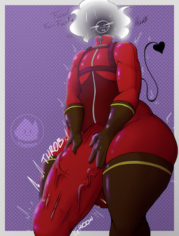 big_penis clothing erection erection_under_clothing femboy fire genitals huge_hips huge_penis latex latex_clothing latex_skinsuit male penis skinsuit solo tight_clothing wide_hips flam3s flames_(flam3s) elemental_creature elemental_humanoid fire_creature humanoid absurd_res hi_res