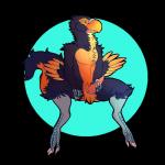 anthro beak blue_body blue_feathers digitigrade erection feathers genitals heart_symbol holding_penis male masturbation nude orange_body orange_feathers penile penile_masturbation penis simple_background solo spread_legs spreading tapering_penis thatcheesysoda_(artist) tucakeane avian bird cariamiform dinosaur dromaeosaurid feathered_dinosaur feathered_scalie hybrid prehistoric_species reptile scalie terror_bird theropod velociraptor 1:1 absurd_res alpha_channel hi_res