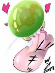 balls bodily_fluids bubble_filling cum cum_inside cum_overflow disembodied_penis duo genital_fluids genitals heart_symbol male oral penetration penis solo_focus vein veiny_penis white_crest_(artist) metroid nintendo alien metroid_(species) 3:4