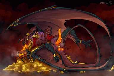animal_genitalia balls bodily_fluids butt claws clothing dripping erection genital_fluids genital_slit genitals glowing gold_(metal) gold_jewelry hoard horn jewelry leaking_precum looking_at_viewer looking_pleasured lord_fenix(monster_train) lying male membrane_(anatomy) membranous_wings nude on_back open_mouth penis precum precum_drip precum_on_penis presenting presenting_balls presenting_hindquarters presenting_penis scales simple_background smile smiling_at_viewer solo tail teeth tongue wings zipper_7z monster_train monster_train_2 mythology dragon mythological_creature mythological_scalie scalie digital_media_(artwork) hi_res