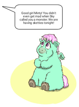 1_horn closed_smile dialogue eyelashes feathered_wings feathers female female_feral feral fur good_girl grey_horn hair hooves horn mouth_closed pink_eyes pink_hair pink_tail simple_background sitting smile solo tail teal_body teal_fur text wings young young_female young_feral carpdime fluffy_pony mythology minty_(fluffy_pony) equid equine fluffy_pony_(species) mammal mythological_creature mythological_equine winged_unicorn digital_media_(artwork) english_text shaded