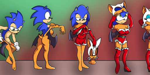 anthro blue_body blue_fur christmas_clothing christmas_headwear clothing costume disguise female footwear fur gender_transformation gloves gradient_background green_eyes handwear hat headgear headwear heart_symbol holidays male mtf_transformation one_eye_closed pose red_clothing red_footwear red_shoes red_sneakers santa_costume santa_hat shoes simple_background skinsuit sneakers solo suiting tight_clothing transformation white_clothing white_gloves white_handwear wink vytz christmas sega sonic_the_hedgehog_(series) rouge_the_bat sonic_the_hedgehog bat eulipotyphlan hedgehog mammal 2023 absurd_res colored hi_res