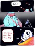 aftertale animated_skeleton blood bodily_fluids bone comic dialogue english_text gaster geno_sans_(aftertale) humanoid loverofpiggies not_furry red_text sans_(undertale) scar skeleton smile text undead undertale undertale_(series) wounded