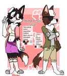 andromorph anthro clothed clothing duo female intersex male male/female dokapi mike_collie_(dokapi) sheina_collie_(dokapi) border_collie canid canine canis collie domestic_dog herding_dog humanoid mammal pastoral_dog sheepdog hi_res model_sheet