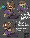 anthro blush buckteeth coin coin_slot collar drawing drawing_tablet eyewear female female/female glasses machine magic slightly_chubby slow_transformation slowburn teeth telekinesis text transformation unusual_erogenous_zone furufoo friendship_is_magic hasbro my_little_pony changeling_anon_filly lizard_(furufoo) android arthropod capybara caviid changeling mammal robot rodent english_text hi_res sequence trans_(lore) trans_woman_(lore)