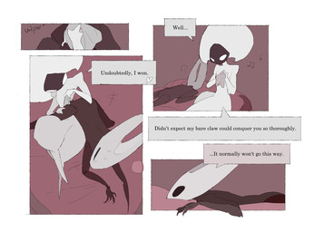 after_sex aftercare anthro bedroom biped black_body black_eyes blush blush_lines bodily_fluids border detailed_background dialogue duo empty_eyes exhausted female female/female female_anthro female_humanoid genital_fluids humanoid_on_anthro inside looking_at_another looking_at_partner lying mouthless musical_note musical_symbol nude on_back on_front onomatopoeia sound_effects speech_bubble sweat sweatdrop symbol talking_to_another talking_to_partner text tissue vaginal_fluids white_body white_border white_eyes wiping justdog hollow_knight:_silksong hollow_knight_(franchise) team_cherry hornet_(hollow_knight) lace_(hollow_knight:_silksong) arthropod humanoid 2025 comic digital_drawing_(artwork) digital_media_(artwork) english_text hi_res