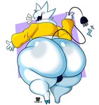 anthro big_butt butt eyeless huge_butt huge_thighs looking_back male plug solo thick_thighs wide_hips toastyboi absurd_res hi_res