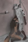 anthro anthro_on_anthro athletic ball_fondling balls bathing black_nose bodily_fluids brown_body brown_fur brown_hair chest_tuft claws covered_breasts cum cum_in_mouth cum_inside detailed_background dipstick_ears dipstick_tail duo ear_markings ejaculation eyebrows eyes_closed facial_markings feet fellatio female fluffy fluffy_tail fondling fur fur_markings genital_fluids genitals gloves_(marking) hair hand_on_balls happy happy_sex head_markings humanoid_genitalia humanoid_hands humanoid_penis intense_orgasm intraspecies kneeling kneeling_oral_position leg_markings licking long_hair looking_pleasured love male male/female markings multicolored_body multicolored_ears multicolored_fur multicolored_tail open_mouth oral orgasm orgasm_face orgasm_squirm pawpads penile penis penis_in_mouth penis_lick romantic romantic_ambiance romantic_couple romantic_sex saliva sex shaking_orgasm shower shower_sex showering socks_(marking) standing tail tail_markings teeth tender tongue tuft wet wet_body white_body white_fur white_hair michalinovic elvira_(michalinovic) jarek_(michalinovic) arctic_fox canid canine canis fox mammal red_fox true_fox 2:3 absurd_res digital_media_(artwork) gimp_(artwork) hi_res