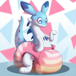 3_toes ambiguous_gender anthro back_spikes big_diaper blue_body blue_ear_tips blue_spikes blue_tail blue_whiskers blush blush_lines bodily_fluids clothed clothing cloud_emanata diaper diaper_only diaper_puff dipstick_ears ear_markings emanata featureless_hands feet frown genital_fluids geometric_background huge_diaper looking_down multicolored_ears simple_background solo spikes spikes_(anatomy) standing striped_diaper tail text toes topless twitter_logo unclean_diaper urine used_diaper using_diaper wearing_diaper wet_diaper wetting wetting_diaper whiskers poofykitten palworld pocketpair twitter chillet pal_(species) 1:1 absurd_res artist_name full-length_portrait hi_res portrait signature