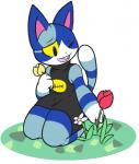 flower male one_eye_closed open_mouth plant wink aintsmart animal_crossing nintendo moe_(animal_crossing) domestic_cat felid feline felis mammal 2012