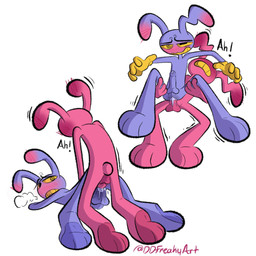 4_fingers anal anal_fluids anal_penetration anthro backsack balls bent_over blush bodily_fluids breath clothing duo ear_blush fingers genitals gloves gloves_only handwear handwear_only lifting looking_back looking_pleasured male male/male moan mostly_nude motion_lines overwhelmed penetration penis selfcest spiral spiral_eyes square_crossover trembling_for_pleasure ddfreakyart glitch_productions the_amazing_digital_circus evil_jax_(tadc) jax_(tadc) lagomorph leporid mammal rabbit 1:1 hi_res