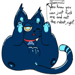 anus collar female feral genitals legs_up machine one_eye_closed pawpads paws profanity simple_background solo tail text vulva white_background slem hi-fi_rush microsoft tango_gameworks 808_(hi-fi_rush) peppermint_808_(hi-fi_rush) domestic_cat felid feline felis mammal robot 1:1 english_text