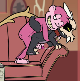 2_horns anal anal_penetration anthro anthro_on_anthro anthro_penetrated anthro_penetrating anthro_penetrating_anthro asymmetrical_horns biped black_body black_eyes black_fur bodily_fluids bone broken_horn circumcised claws collar collar_only cum cum_while_penetrated duo erection eyes_closed fangs feet finger_claws from_behind_position fur furniture genital_fluids genitals glans grey_body grey_fur grey_pawpads grin half-closed_eyes handjob handjob_while_penetrating holding_penis horn humanoid_genitalia humanoid_penis inside interspecies looking_pleasured looking_up male male/male male_penetrated male_penetrating male_penetrating_male narrowed_eyes nude on_sofa orgasm orgasm_face pawpads penetration penile penile_penetration penis penis_in_ass pink_feet purple_glans reach_around red_collar sex skull skull_head smile sofa tail_around_partner tan_claws tan_teeth teeth thrusting toe_claws white_horn young young_anthro young_male young_on_young thekingbros disney the_owl_house king_clawthorne snaggleback_(the_owl_house) canid canid_demon canine demon haplorhine mammal monkey primate titan_(the_owl_house) 2021