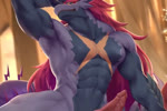 abs amazon_position animal_genitalia anthro anthro_on_anthro anthro_on_bottom anthro_on_top anthro_penetrated anthro_penetrating anthro_penetrating_anthro anthro_pov bouncing_penis claws dominant dominant_anthro dominant_male duo erection eye_contact first_person_view from_front_position genital_slit genitals hair knot long_hair looking_at_another looking_at_partner looking_at_viewer male male/male male_on_bottom male_on_top male_penetrated male_penetrating male_penetrating_male male_pov muscular muscular_anthro muscular_male nude on_bottom on_top penetrating_pov penetration penile penile_penetration penis penis_in_slit power_bottom red_eyes red_hair scar sex slit_penetration slit_play submissive submissive_anthro submissive_male submissive_pov tail inkudoragoon bushiroad future_card_buddyfight mythology demon_lord_dragon_batzz dragon mythological_creature mythological_scalie scalie 2021 2d_animation 3:2 animated colored motion_tweening no_sound short_playtime signature webm