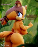 anthro big_breasts big_butt blue_eyes breasts butt dialogue female forest fur jungle looking_back multicolored_body multicolored_fur nipples nude nude_anthro offscreen_character plant solo tail text tree twintails_(hairstyle) two_tone_body two_tone_fur tahlian sega sonic_boom sonic_the_hedgehog_(series) amy_rose sticks_the_jungle_badger badger eulipotyphlan hedgehog mammal mustelid musteline 3d_(artwork) absurd_res artist_name blender_(artwork) digital_media_(artwork) english_text hi_res