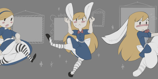 3_toes :< :o accessory alternate_species anthro anus barely_visible_anus biped blonde_hair blue_clothing blue_dress blue_topwear blush bodily_fluids bottomless bottomless_anthro bottomless_female butt clothed clothed_anthro clothed_female clothed_human clothed_humanoid clothing digitigrade dress empty_eyes eyelashes feet female female_anthro female_human female_humanoid fingers floppy_ears foot_grab footwear fully_clothed fully_clothed_female fully_clothed_human fur genital_fluids genitals grey_background hair hair_accessory hairband hindpaw human_to_anthro legwear light_body light_skin long_hair lop_ears monotone_body monotone_fur noseless one_leg_up open_mouth pattern_clothing pattern_legwear pattern_stockings pawpads paws pink_pawpads plantigrade raised_leg running shoes short_tail simple_background simple_eyes solo species_transformation stockings striped_clothing striped_legwear striped_stockings stripes stylized_empty_eyes surprise surprised_expression sweat tail toes topwear transformation transformation_sequence vaginal_fluids vulva white_body white_ears white_fur white_tail 4chan_anon unknown_artist alice_in_wonderland alice_(alice_in_wonderland) coupon_alice animal_humanoid human humanoid lagomorph lagomorph_humanoid leporid leporid_humanoid mammal mammal_humanoid rabbit rabbit_humanoid 2022 digital_media_(artwork) flat_colors hi_res sequence