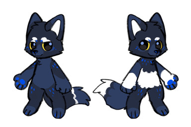 anthro black_nose blue_body blue_ears blue_fur blue_tail cheek_tuft dipstick_ears dipstick_tail ear_markings facial_tuft featureless_crotch front_view fur glistening glistening_eyes head_tuft looking_aside male markings mouth_closed multicolored_ears nude simple_background solo standing tail tail_markings tuft unsigned white_background white_body white_fur white_inner_ear asnnonaka crow_(asnnonaka) magpie_(asnnonaka) canid canine canis mammal wolf 3:2 hi_res