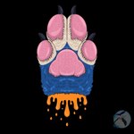 anthro blue_body blue_fur candy_gore feet foot_fetish foot_focus fur gore male pawpads paws pink_pawpads solo spray spraying lucascreaturestudio akio hybrid 1:1 hi_res