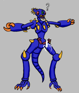 2_penises animal_genitalia animal_penis blue_body claws disembodied_hand erection finger_on_penis genitals grey_background hemipenes looking_at_hand male monotone_background multi_genitalia multi_penis orange_claws penis question_mark questionable_consent red_eyes simple_background solo_focus spell_counter_(yu-gi-oh) spread_arms spread_legs spreading teeth unusual_anatomy unusual_genitalia unusual_penis yellow_fangs yellow_spikes yellow_teeth ichlamogeneralhukari yu-gi-oh! hannibal_necromancer monster reptile scalie snake
