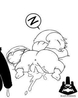 adult_on_baby adult_on_young after_sex age_difference anthro anus baby_penetrated balls beak big_balls big_butt big_penis bodily_fluids butt cum cum_in_vagina cum_inside cum_string diaper duo eyes_closed feather_hair feathers female genital_fluids genitals hair leaking leaking_cum leaking_vagina lying male male/female neonate nude on_front penis plump_labia pseudo_hair rear_view simple_background sleeping speech_bubble tail tail_feathers text thick_thighs three-quarter_view vulva white_background young young_anthro young_female blast-furnace avian bird 2025 4:5 artist_name digital_media_(artwork) monochrome