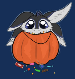 anthro blue_body blue_eyes blue_fur candy candy_bucket candy_corn dessert food fur grey_body grey_fur halloween_bucket holidays inner_ear_fluff lollipop looking_at_viewer male multicolored_body multicolored_fur pumpkin_basket simple_background solo tuft white_body white_fur 1nfer0 halloween hunter_(1nfer0) avali alpha_channel hi_res