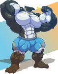 abs anthro biceps big_muscles flexing flexing_bicep flexing_muscles huge_muscles hyper hyper_muscles male muscular muscular_anthro muscular_male pecs pose solo triceps behemoffs ben_the_penguin avian bird king_penguin penguin absurd_res hi_res