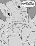 bodily_fluids charu dialogue dragon dripping drooling english_text feral flygon generation_2_pokemon generation_3_pokemon hi_res hybrid legendary_pokemon licking licking_lips looking_at_viewer lugia male monochrome mythological_creature mythological_scalie mythology nintendo pokemon pokemon_(species) prey_pov saliva saliva_drip scalie solo speech_bubble talking_to_viewer text tongue tongue_out vendel_(charu)