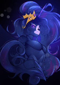 anthro breasts clothing crown featureless_breasts female fur hair headgear headwear horn looking_at_viewer simple_background solo synnfultiger mythology equid equine mammal mythological_creature mythological_equine unicorn absurd_res digital_media_(artwork) hi_res