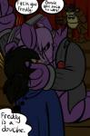 group kissing machine male male/male pink_eyes trio renee-moonveil five_nights_at_freddy's scottgames bonnie_(fnaf) freddy_(fnaf) mike_schmidt_(fnaf) animatronic bear human lagomorph leporid mammal rabbit robot 2014