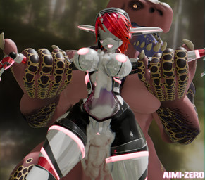 anthro anthro_on_robot big_breasts bodily_fluids breasts cum cum_on_eyes duo embedded_penetrable_sex_toy excessive_cum excessive_genital_fluids female filled_with_cum genital_fluids genitals hair held_up machine male male/female penetration penis pink_hair spitting_cum thick_thighs translucent translucent_body vaginal vaginal_penetration white_body aimizer0 voxel_voidd_(modeler) capcom monster_hunter a.i.m.i_(aimizer0) anjanath brute_wyvern humanoid robot robot_humanoid absurd_res hi_res