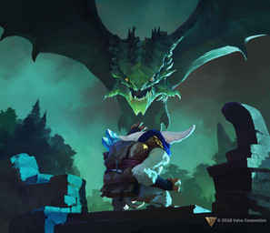 ambiguous_gender anthro backpack crystal duo feral flying forest front_view fur game_logo green_body green_membrane green_scales membrane_(anatomy) membranous_wings open_mouth outside plant rear_view ruins scales scared sharp_teeth standing tail teeth text tree white_body white_fur wings bayard_wu artifact_(game) mythology meepo_the_geomancer viper_the_netherdrake dragon mammal mythological_creature mythological_scalie rodent scalie 2018 digital_media_(artwork) english_text hi_res official_art
