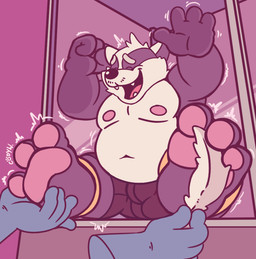 3_toes anthro belly bottomwear bulge clothing duo feet humanoid_hands laugh male moobs navel nipples overweight overweight_male shorts sitting solo_focus tickling tickling_feet toes codywulfy_(artist) bradley_the_badger_(game) bradley_(bradley_the_badger) badger mammal mustelid musteline 2026